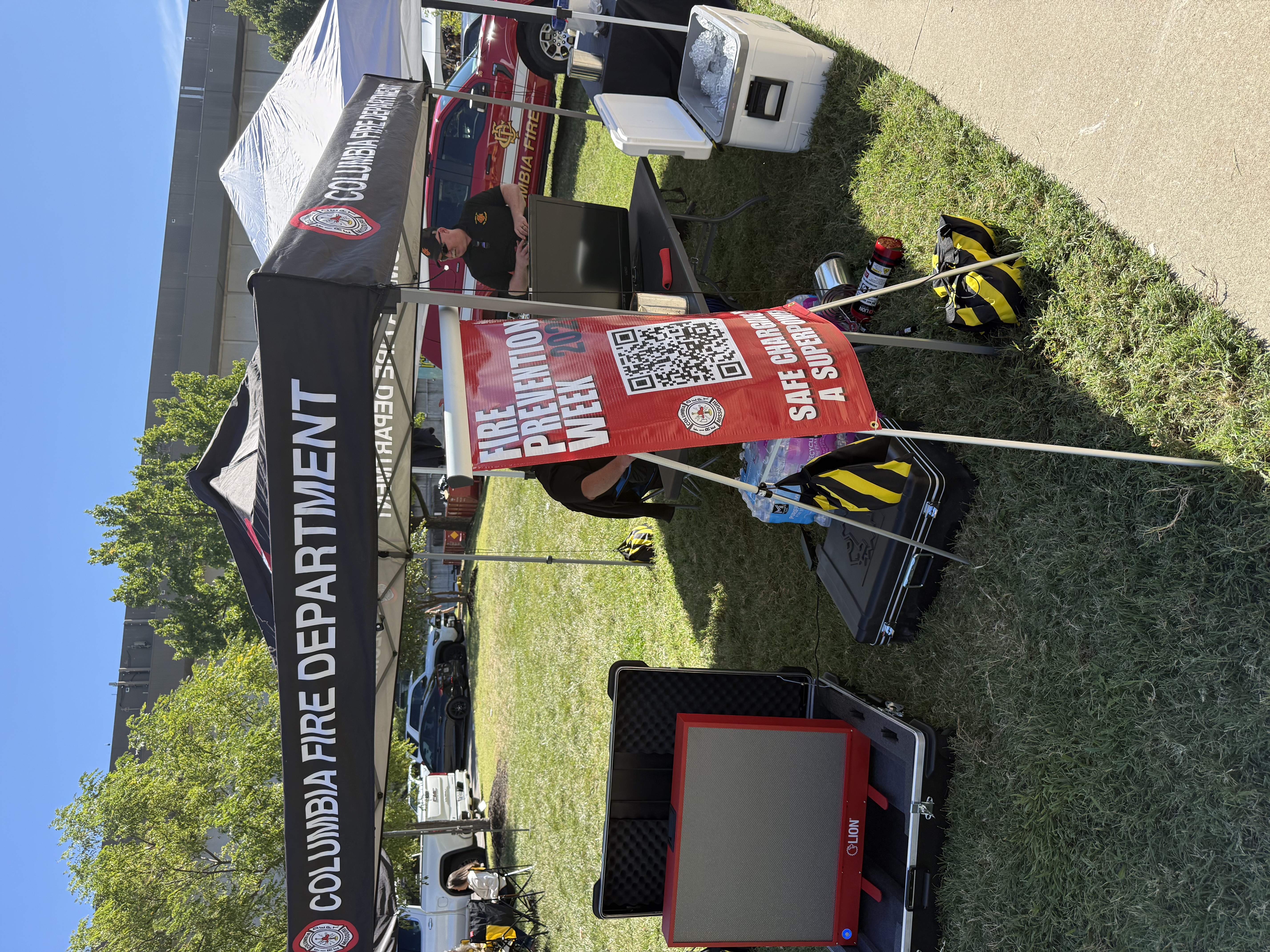 Columbia Fire Department tent