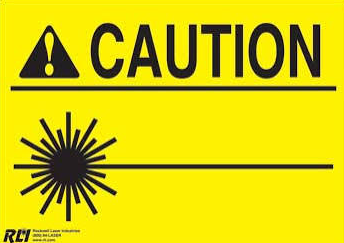 Laser caution sign